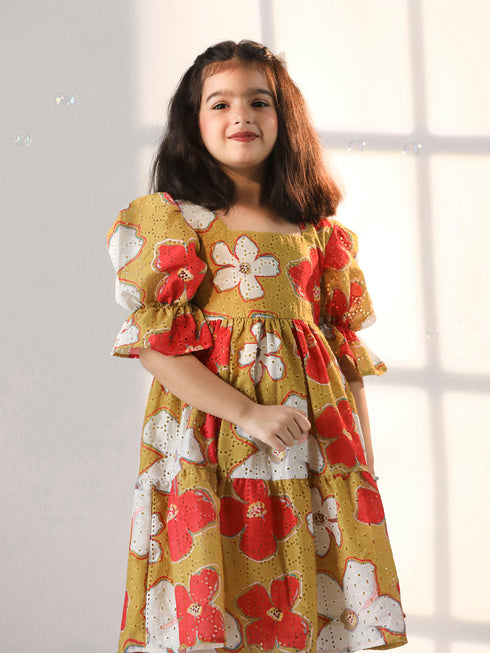 Girl's' Mustard Dress