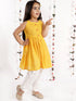 Girl's' Handloom Cotton Kurta And Straight Pant Set