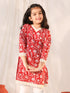 Girl's' Red Only Kurta
