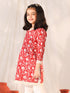 Girl's' Red Only Kurta