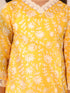 Girl's' Yellow Kurta Leggings Set
