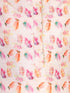 Girl's' White Floral Printed Linen Kurta And Cream Patiala Set
