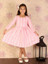 Girl's Pink Pure Cotton Chikankari Kurta