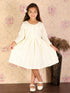Girl's Yellow Pure Cotton Chikankari Kurta