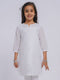 Girl's' White Only Kurta