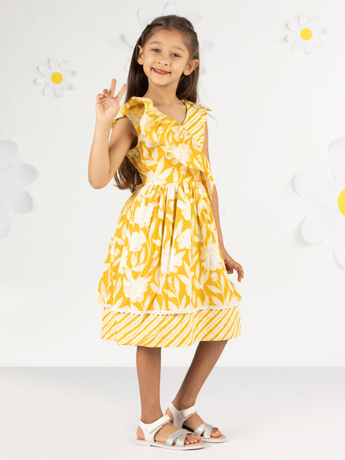Girl's' Mustard Dress