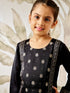 Girl's Black Silk Kurta