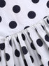 White Polka Dot Cotton Dress For Girl's