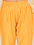Girl's' Yellow Embellished Kurta Pyjama Set