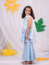 Girl's' Aqua Kurta Sharara Set