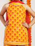 Girl's' Yellow Kurta Sharara And Dupatta Set