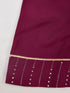 Girl's' Wine Kurta Set With Dupatta
