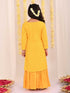 Girl's' Yellow Embellished Kurta Palazzo Set