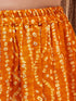 Girl's Orange Bandhani Top And Long Skirt Set