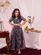 Girl's' Green Printed Organza Lehenga Set