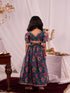 Girl's' Green Printed Organza Lehenga Set