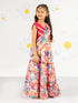 Girl's' Pink And Multicolour Lehenga Set