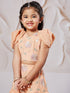 Girl's' Peach Lehenga Set