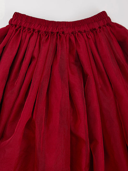Girl's' Maroon Girl's Lehenga Choli