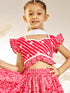 Girl's Red Cotton Lehenga Set