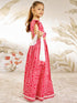 Girl's Red Cotton Lehenga Set