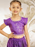 Girl's Purple Silk Lehenga Set
