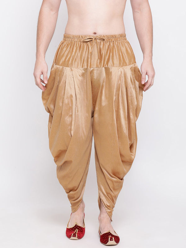 Men's Rose Gold Solid Dhoti Pant