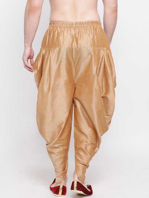 Men's Rose Gold Solid Dhoti Pant