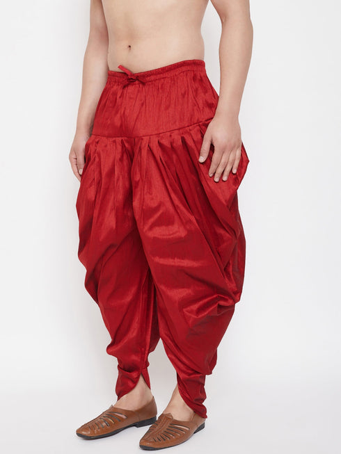 Men's Maroon Dhoti Pants