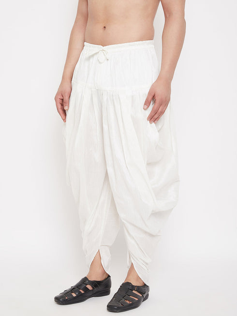 Men's White Dhoti Pants