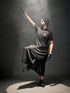 Men's Black Sequined Viscose Kurta Lungi Set