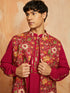 Men's Falsa Cotton Jacket Kurta And Pyjama Set