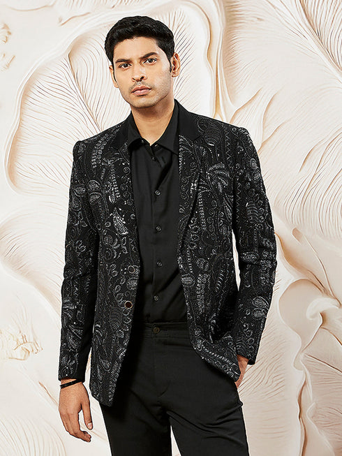Men's Black Imported Suting Blazer