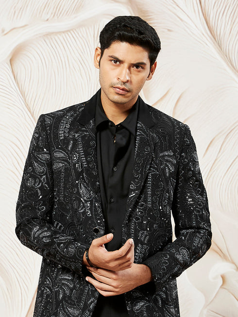 Men's Black Imported Suting Blazer