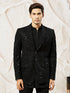 Men's Black Georgette Blazer