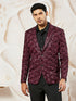 Men's Wine Velvet Blazer
