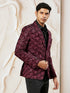 Men's Wine Velvet Blazer
