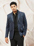 Men's Navy Blue Velvet Blazer