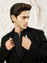 Men's Black Jacquard Blazer
