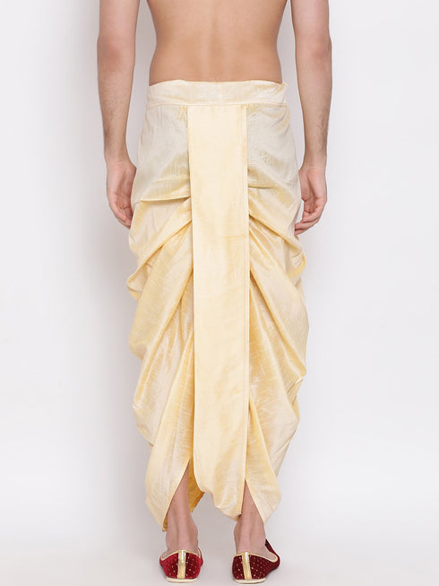 Men's Gold Embroidered Dhoti Pant