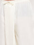 Men's Cream Silk Blend Solid Pleated Dhoti