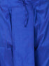 Men's Blue Cotton Silk Blend Dhoti