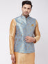 Men's Grey Jacquard Nehru Jacket