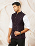 Men's Wine Silk Blend Jacket