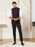 Men's Wine Silk Blend Jacket