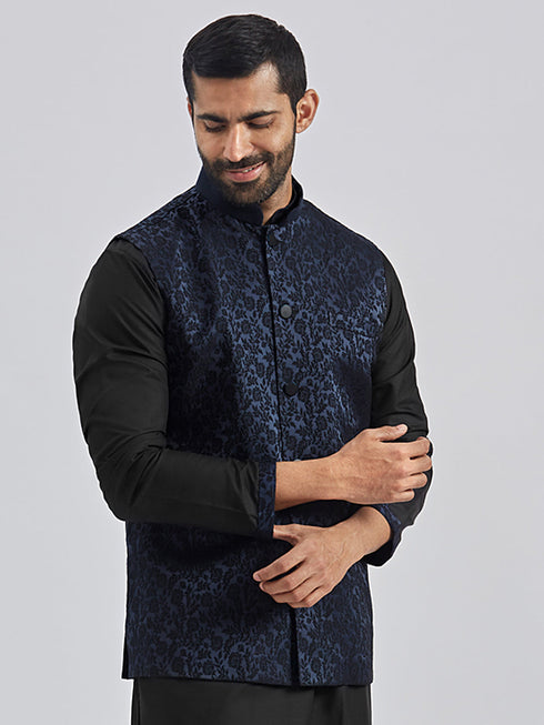Men's Navy Blue - Nehru Jacket