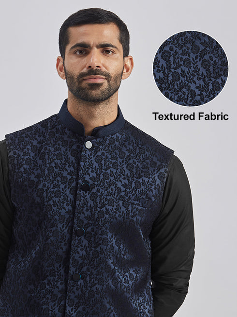 Men's Navy Blue - Nehru Jacket