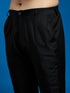 Men's Black Viscose Jacket,Kurta And Pyjama Set.