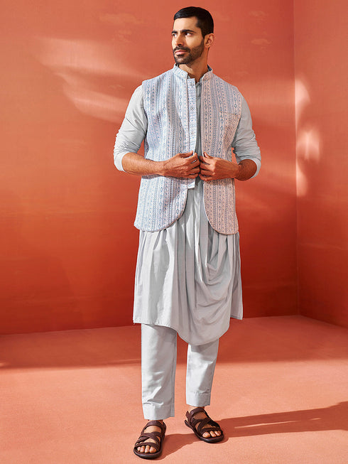 Men's Aqua - Nehru Jacket