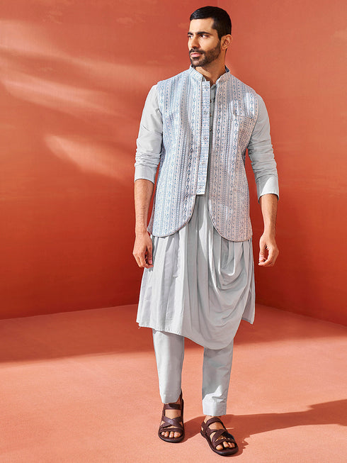 Men's Aqua - Nehru Jacket